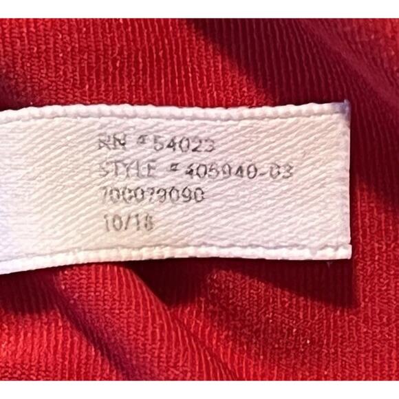 Athleta Side Scrunch Swim‎ Tankini Top Red Size L Swimwear Adjustable Ruched - Picture 6 of 8